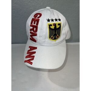 Bundesadler Eagle Coat of Arms‎ GERMANY Embroidered White Cap Adjustable Strap